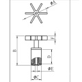 D19*35 Rotor de ímã de cerâmica de ferrito com impulsor para filtro